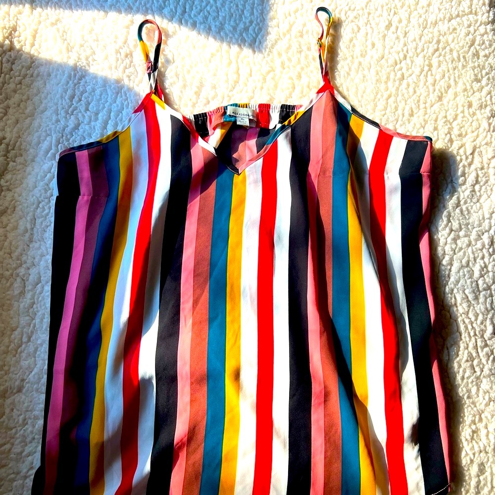 Allison Joy Multi Color Striped Camisole size XL